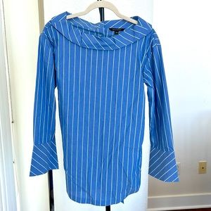 NWT Banana Republic blue with white pin stripes dress